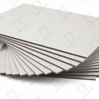 qualidade 300-1000gm Chapa de papel de borracha cinza Superfície lisa Alta rigidez Para caixa de embalagem fábrica