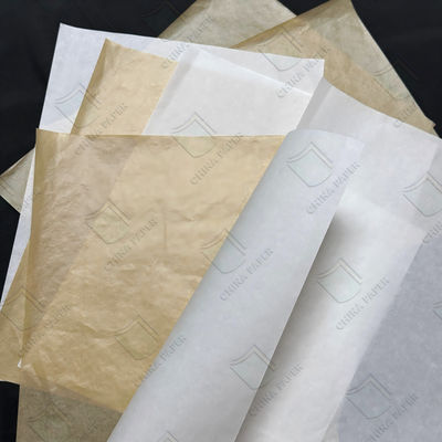 Bom preço. Papel à prova de gordura livre de flúor personalizado para embalagens alimentares 30 gm 40 gm 50 gm 60 gm on-line